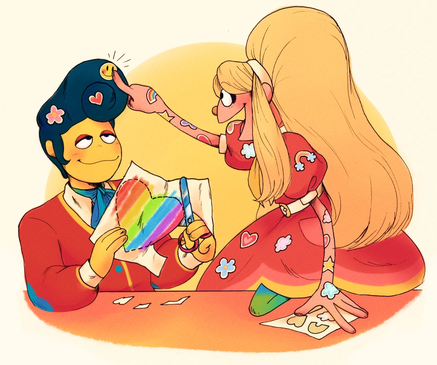 Wally_and_Julie_Sticker_Illustration